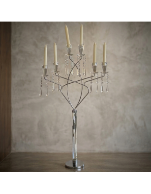 Candelabro de cristal y...