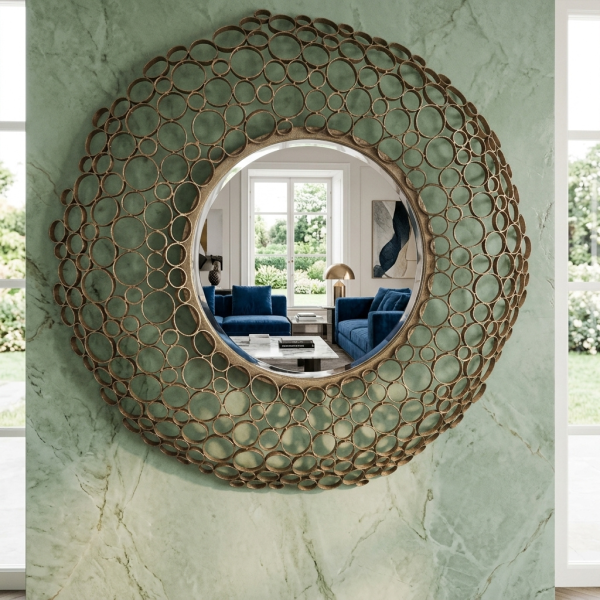 Espejo decorativo circular aros...