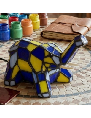 Lámpara elefante Tiffany de...