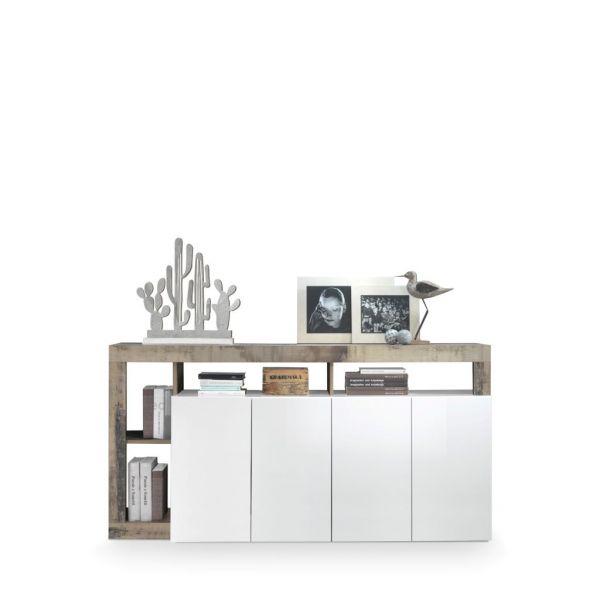 Aparador 4 puertas blanco 184 cm COTTON