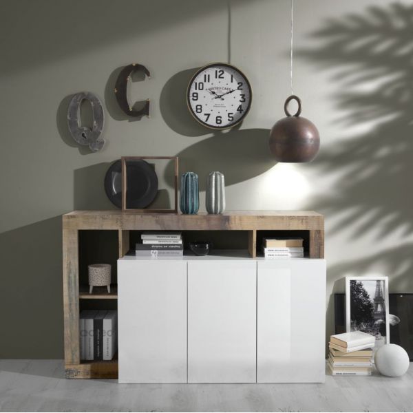Aparador 3 puertas blanco 146 cm COTTON