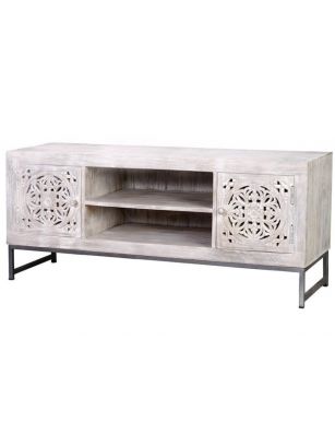 Mueble TV madera tallada...