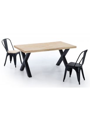 Mesa fija pata X roble PERLA 2