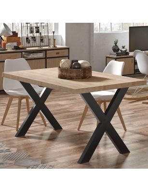 Mesa fija pata X roble PERLA