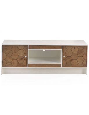 Mueble TV madera blanco...