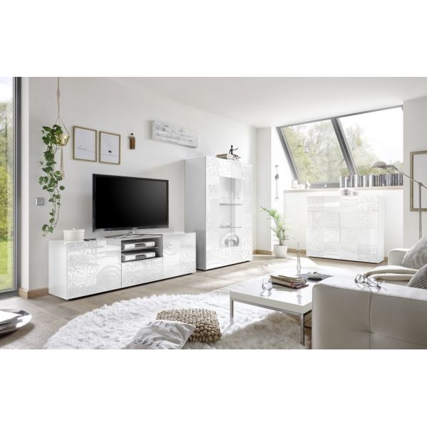 Base TV blanco lacado 181 cm MIRTO