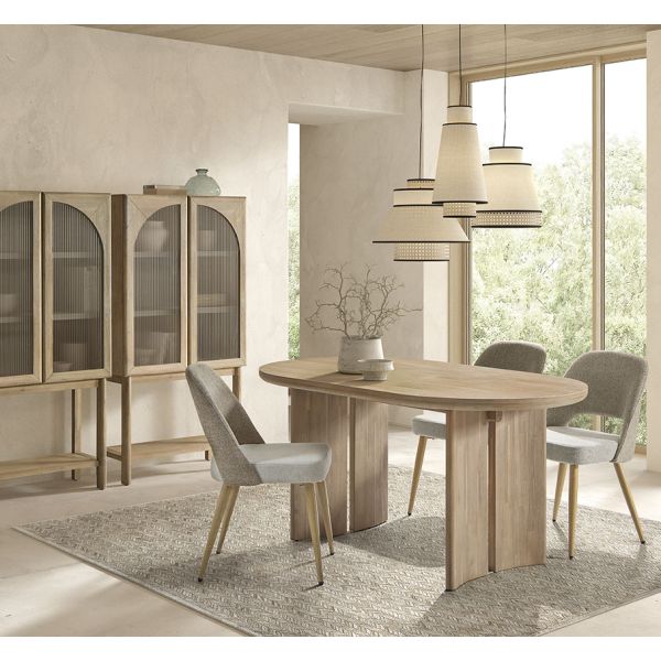Mesa comedor fija madera maciza 160...