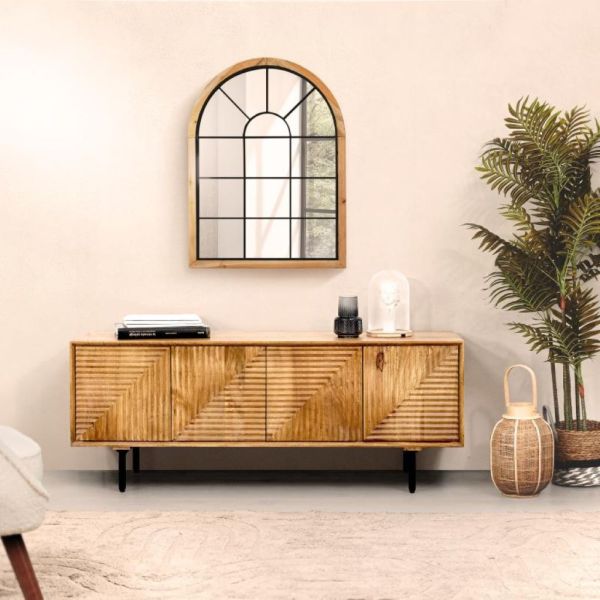 Mueble TV madera maciza 140 cm DEIA I