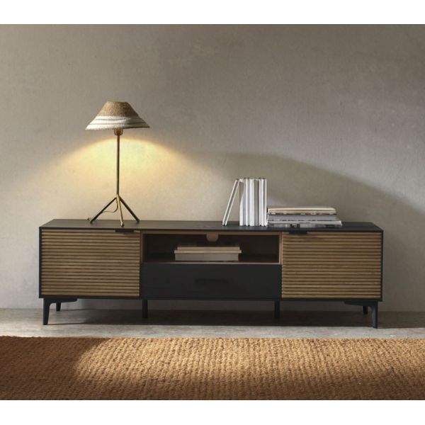Mueble TV con puertas y cajón 150 cm...