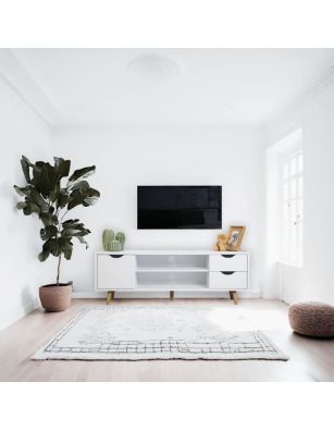 Mueble TV blanco 120 cm FIONA