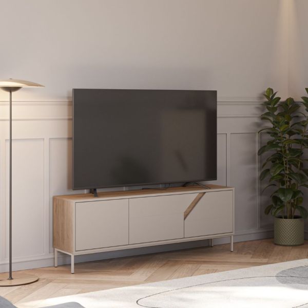 Mueble TV crema y sepet 150 cm AITOR II